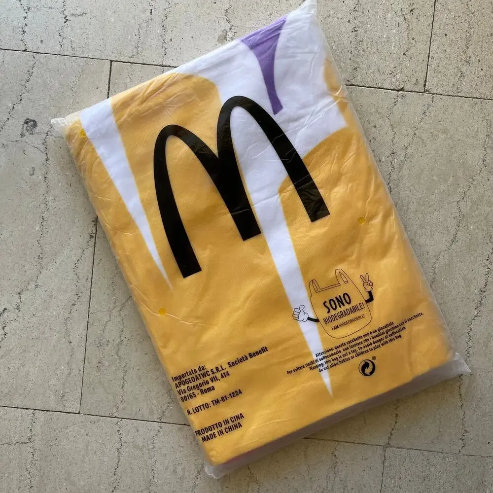 Set 2x McDonald's Beach Towels Big Max Burger + Fries Italy Europe Exclusive NEW